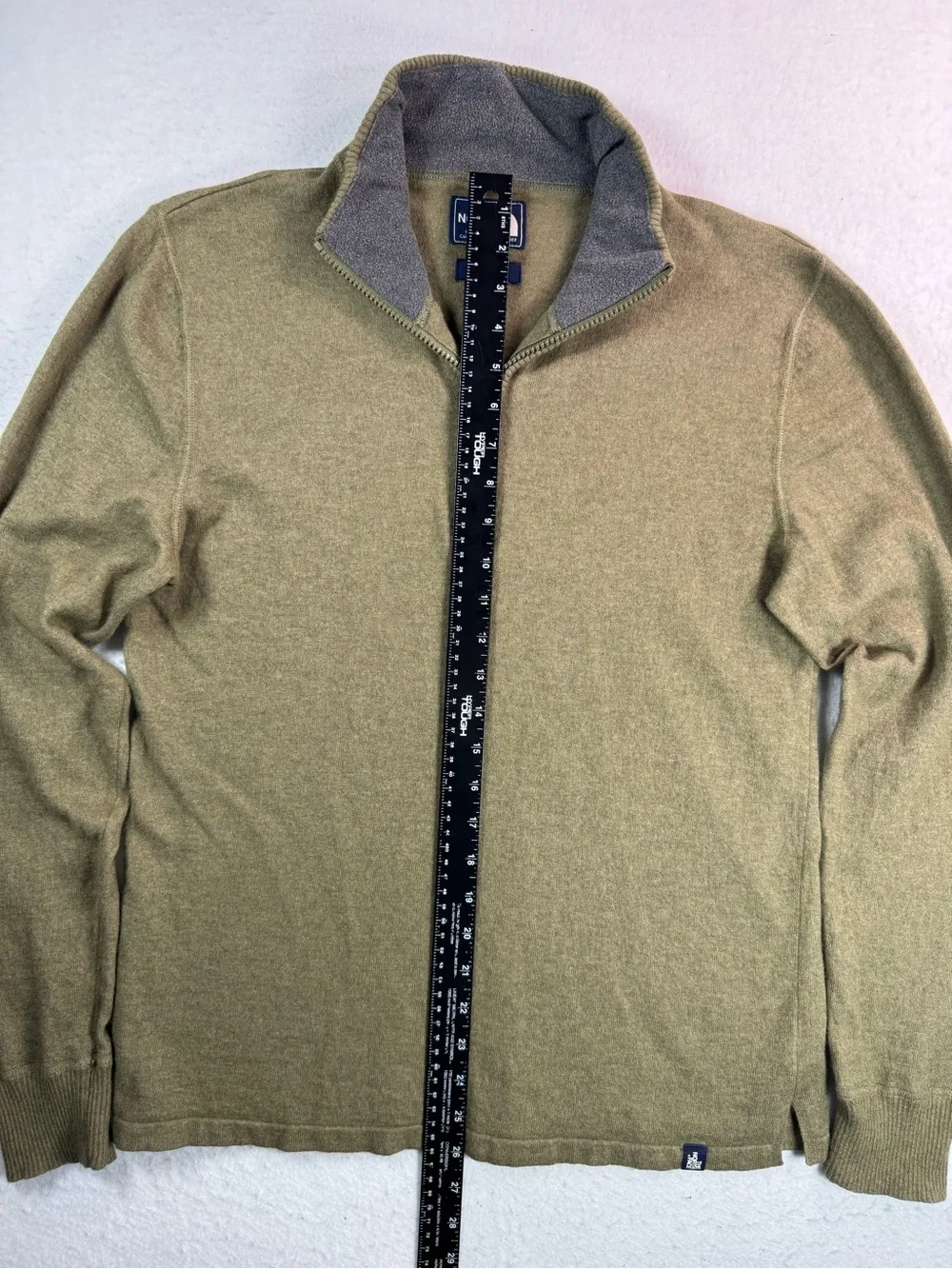 The North Face Wool Blend 1/4 Zip Sweater Men’s Medium Olive‎ Green